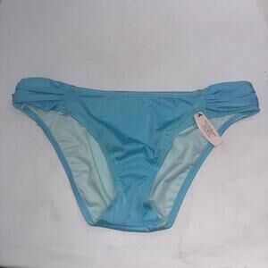 Victoria’s Secret Swim Bottom Knockout Bikini Ruched Side Blue Size Large NWT